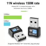 150Mbps WiFi USB Adapter Free Driver Mini Dongle Network Card Bluetoothcompatible 50 IEEE 80211N Plug and Play for Desktops 4 | PricZone 150Mbps WiFi USB Adapter Free Driver Mini Dongle Network Card Bluetooth compatible 50 IEEE 80211N Plug and Play for Desktops 4 | PricZone