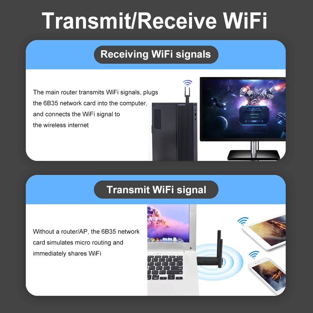 WiFi6E USB30 TriBand 5400Mbps Adapter 3 | PricZone WiFi6E USB30 Tri Band 5400Mbps Adapter 3 | PricZone