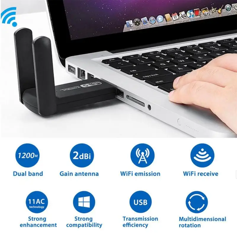 HighSpeed 1200Mbps USB WiFi Adapter 2 | PricZone High Speed 1200Mbps USB WiFi Adapter 2 | PricZone