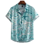 Mens Casual Loose Lapel Digital Print Shirt 1 | PricZone Mens Casual Loose Lapel Digital Print Shirt 1 | PricZone