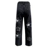 Mens Baggy Korean Wide Leg Ripped Denim Jeans 5 | PricZone