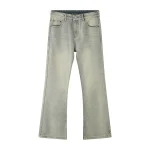Mens Retro Slim Fit Flared Denim Pants 3 | PricZone