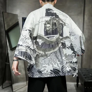 Mens Oversized Kimono Shirt   Fashion Cardigan 2 | PricZone
