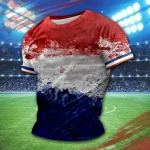 Colorful Retro France Mens Football T Shirt 2 | PricZone