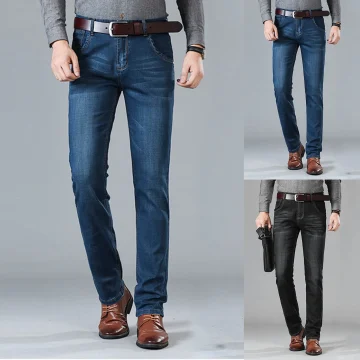 Mens Slim Straight Stretch Casual Jeans 2 | PricZone
