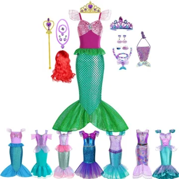 Little Mermaid Costume Dress for Kids 1