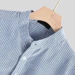 Mens Casual Stand Collar Long Sleeve Linen Shirt 5 | PricZone