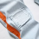 Mens Slim Fit Ripped Patch Baggy Jeans 4 | PricZone