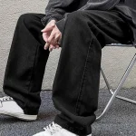 Mens Y2K Wide Leg Jeans in Black Grey Blue 3 | PricZone Mens Y2K Wide Leg Jeans in Black Grey Blue 3 | PricZone