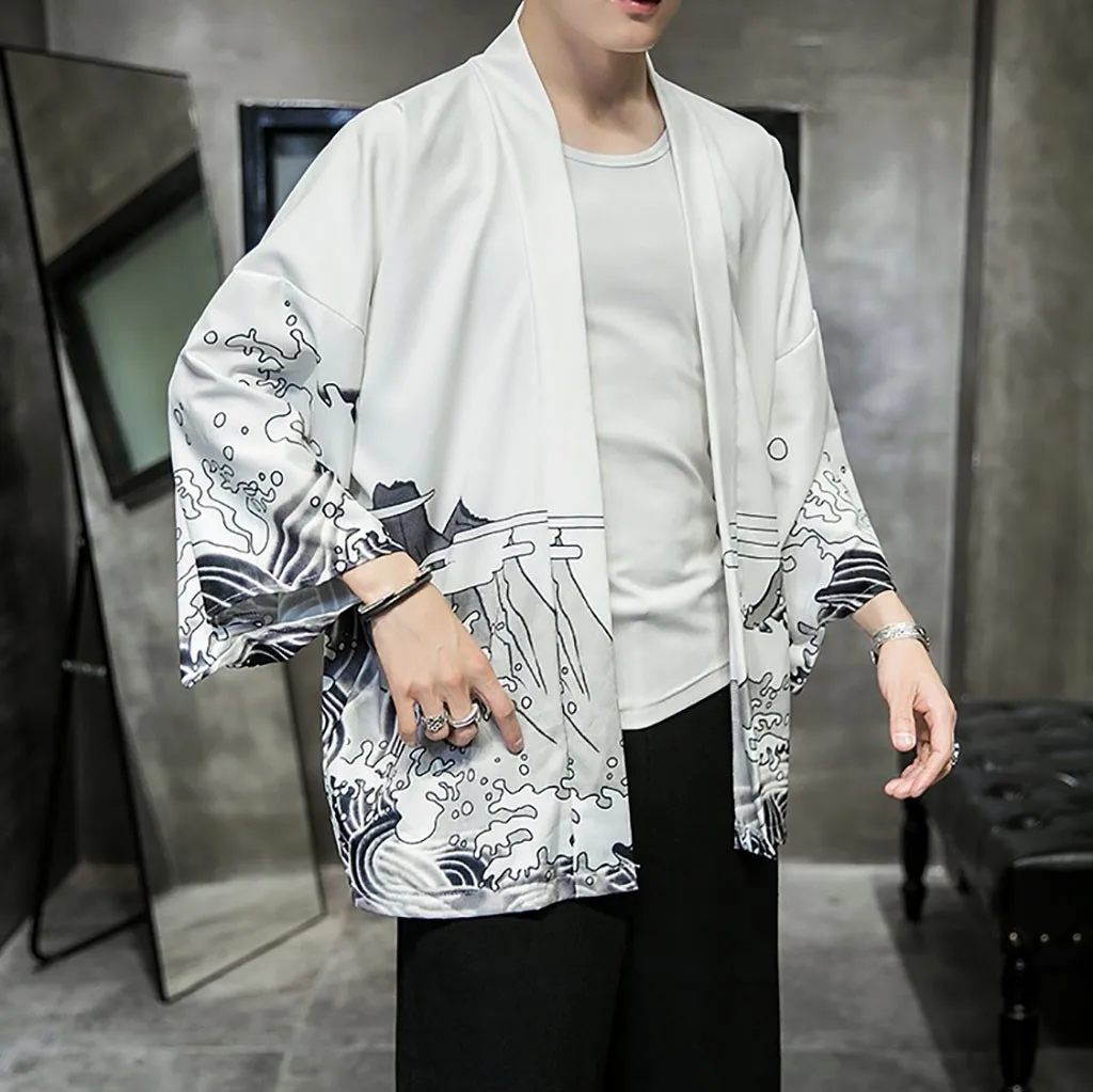 Mens Oversized Kimono Shirt Fashion Cardigan 1 | PricZone Mens Oversized Kimono Shirt Fashion Cardigan 1 | PricZone
