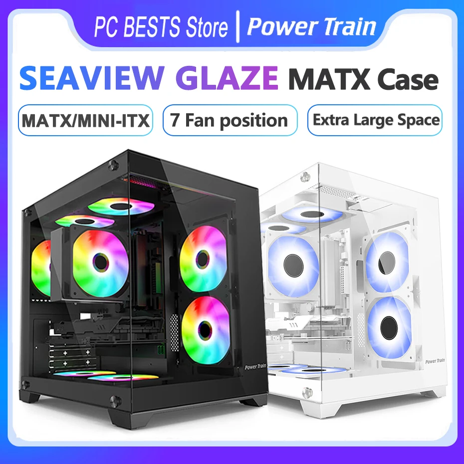 Seaview Glaze MATX Case with Panoramic Side 1 | PricZone Seaview Glaze MATX Case with Panoramic Side 1 | PricZone