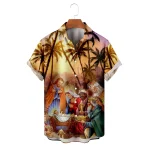 Vintage Floral Hawaiian Shirt Turn Down Collar 3 | PricZone