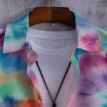 Mens Street Blouse Lapel Print Button Up Shirt 4 | PricZone