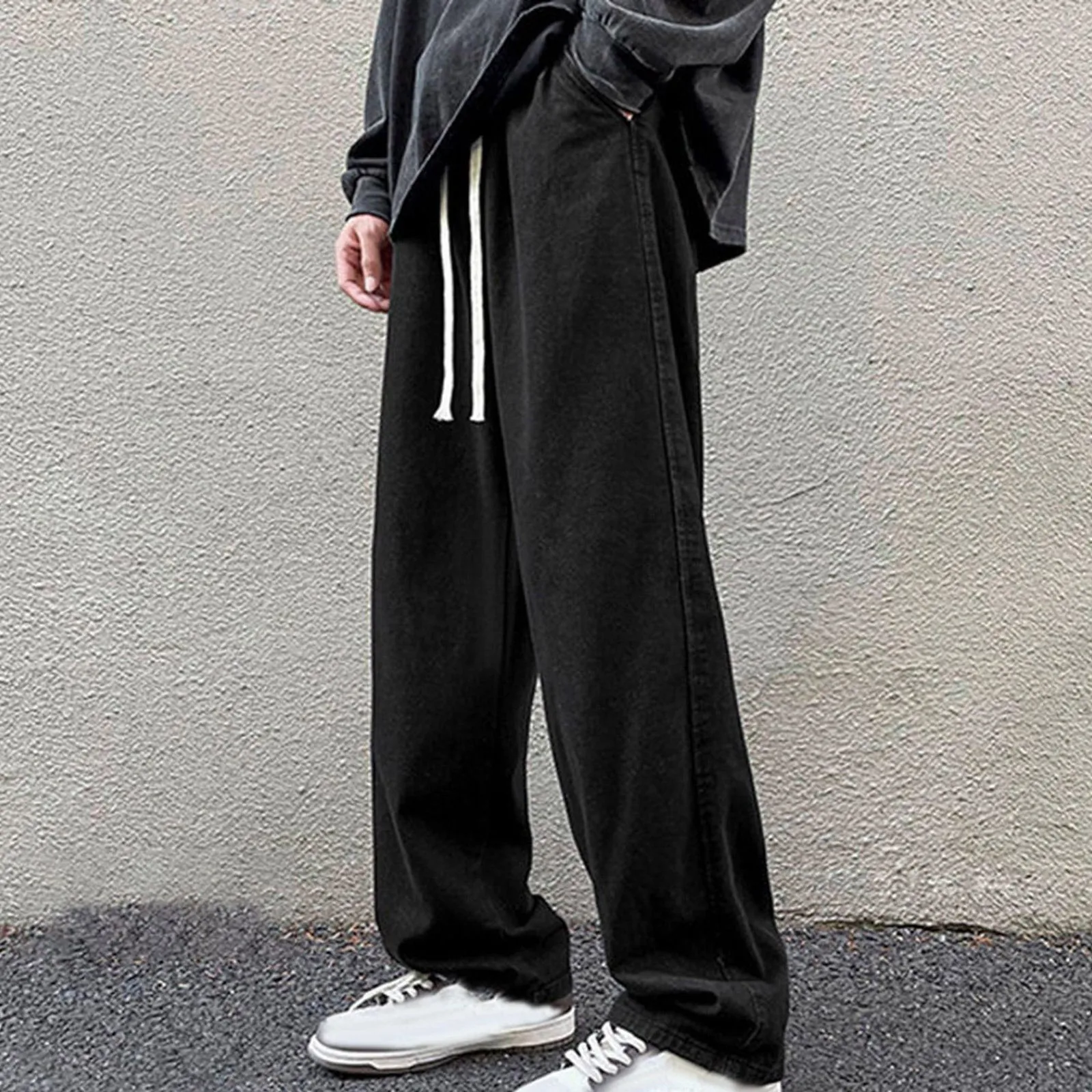 Mens Y2K Wide Leg Jeans in Black Grey Blue 2 | PricZone Mens Y2K Wide Leg Jeans in Black Grey Blue 2 | PricZone