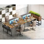 Compact Computer Desk with Power Outlet  Storage 6 | PricZone