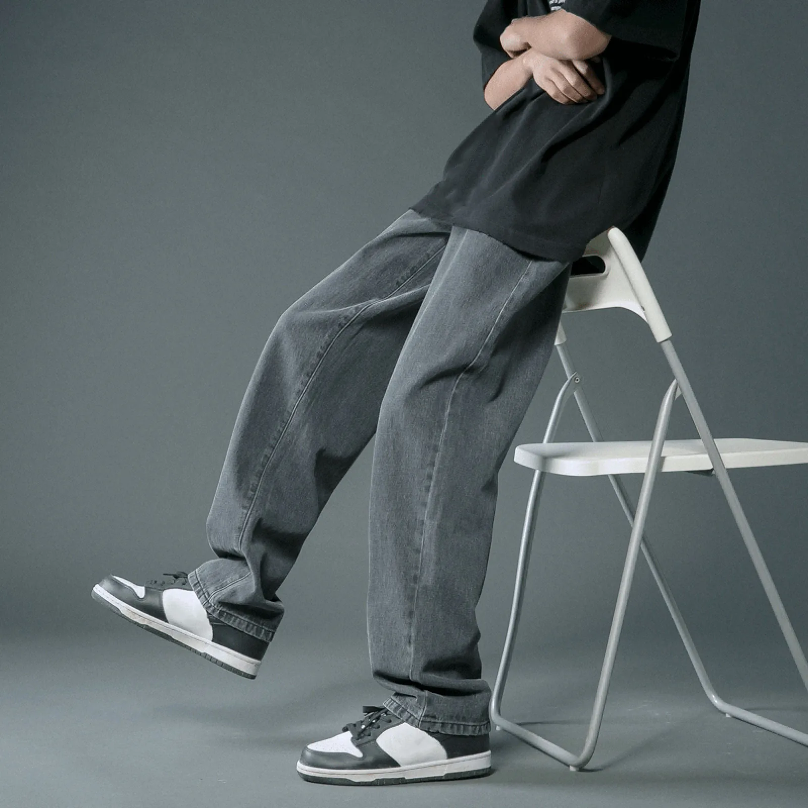 2023 New Street Casual Baggy Jeans Mens Streetwear Hip Hop Straight Wide Leg Trousers Students Denim Pants Blue Black White 6 | PricZone 2023 New Street Casual Baggy Jeans Mens Streetwear Hip Hop Straight Wide Leg Trousers Students Denim Pants Blue Black White 6 | PricZone