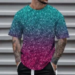 Mens 3D Sequin Short Sleeve Performance Shirt 3 | PricZone Mens 3D Sequin Short Sleeve Performance Shirt 3 | PricZone