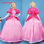 Peach Cosplay Costume Pink Dress Gloves 4 | PricZone