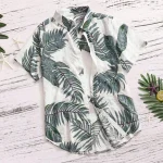 Oversized Mens Hawaiian Shirt Fashion Casual Button Hawaii Print Beach Short Sleeve Quick Dry Top Blouse S 5XL рубашка мужская 4 | PricZone