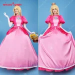 Peach Cosplay Costume Pink Dress Gloves 2 | PricZone