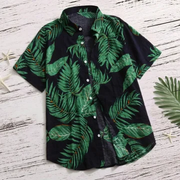 Oversized Mens Hawaiian Shirt Fashion Casual Button Hawaii Print Beach Short Sleeve Quick Dry Top Blouse S 5XL рубашка мужская 2 | PricZone