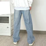 Mens Vintage Wash Baggy Jeans   Straight Leg 2 | PricZone
