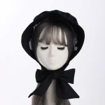 Victorian Maid Cosplay Bonnet White Black Hat 5 | PricZone
