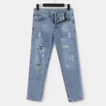 Mens Casual Baggy Harem Jean Trousers with Pocket 5 | PricZone