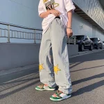 Mens Printed Baggy Hip Hop Denim Jeans 2 | PricZone