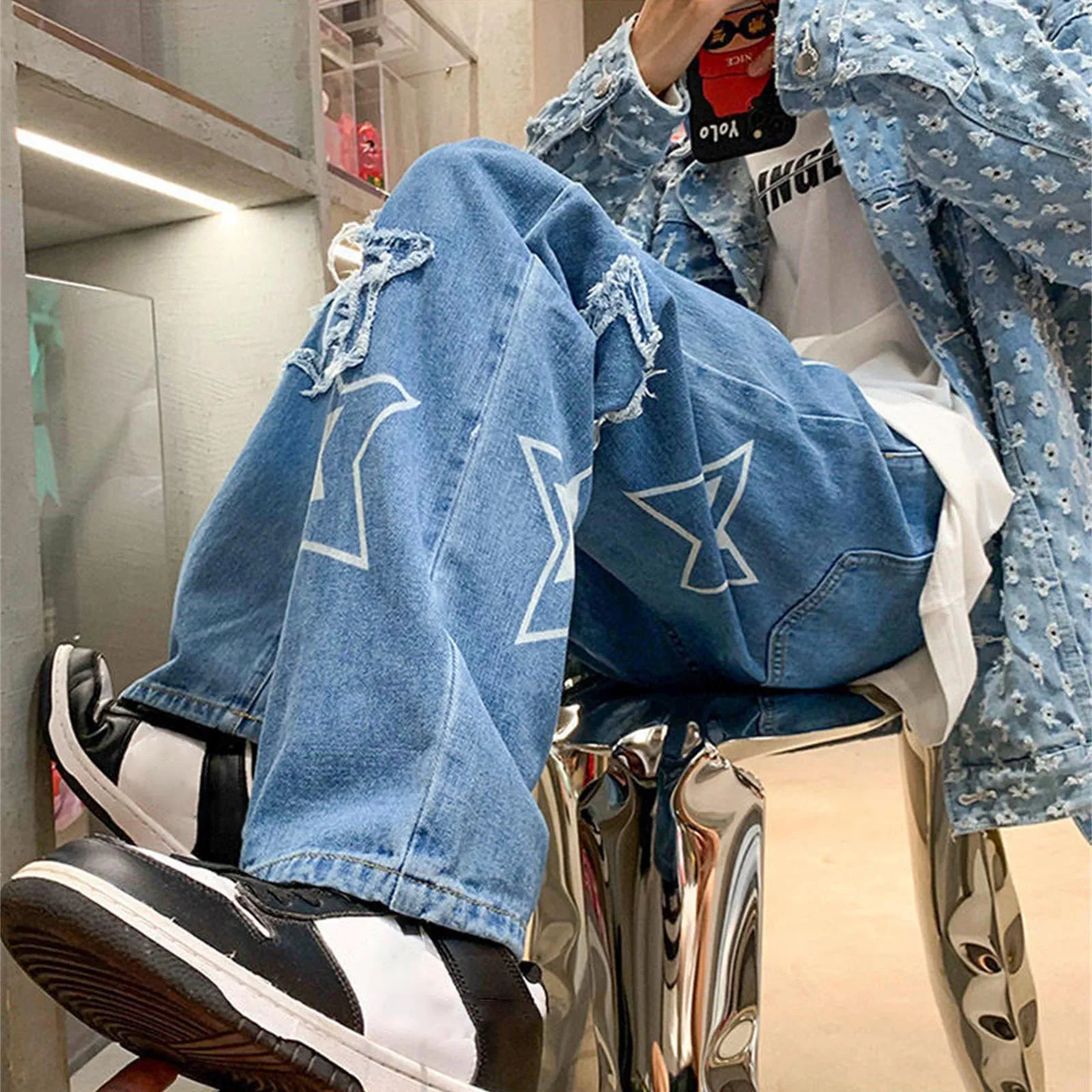 Baggy Mens Jeans Wide Leg Hip Hop Denim 5 | PricZone Baggy Mens Jeans Wide Leg Hip Hop Denim 5 | PricZone