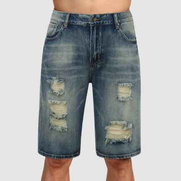 Mens Vintage Denim Baggy Shorts Y2k Style 1 | PricZone