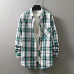 Mens Plaid Flannel Shirt Long Sleeve Pocket XXL 4 | PricZone