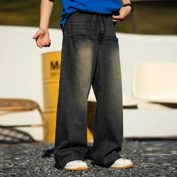 Mens Vintage Baggy Retro Washed Workwear Jeans 2 | PricZone