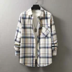 Mens Plaid Flannel Shirt Long Sleeve Pocket XXL 1 | PricZone
