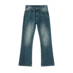 Mens Retro Slim Fit Flared Denim Pants 4 | PricZone