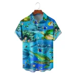 Vintage Floral Hawaiian Shirt Turn Down Collar 1 | PricZone