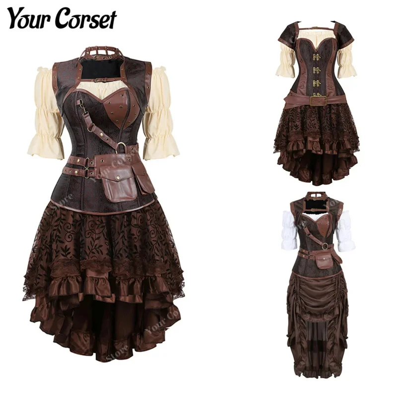 Steampunk Pirate Corset Dress Plus Size Costume 1 | PricZone Steampunk Pirate Corset Dress Plus Size Costume 1 | PricZone