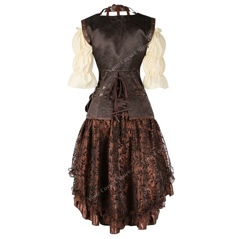 Steampunk Pirate Corset Dress Plus Size Costume 3 | PricZone Steampunk Pirate Corset Dress Plus Size Costume 3 | PricZone