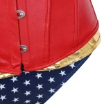 Plus Size Faux Leather Wonder Superhero Corset Set 4 | PricZone