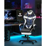 Ergonomic Polar White Reclining Office Gamer Chair 2 | PricZone