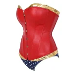Plus Size Faux Leather Wonder Superhero Corset Set 2 | PricZone