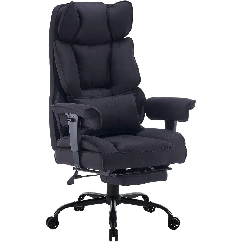 Ergonomic Fabric Office Chair with Footrest Support 1 | PricZone Ergonomic Fabric Office Chair with Footrest Support 1 | PricZone