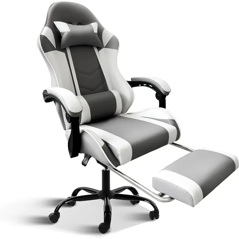 YSSOA White Ergonomic Gaming Chair with Footrest 1 | PricZone YSSOA White Ergonomic Gaming Chair with Footrest 1 | PricZone