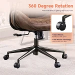 Ergonomic Office Chair with Lumbar Support   Dark Brown 6 | PricZone