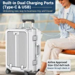 AirlineApproved 22 Inch Carry On Suitcase White 4 | PricZone Airline Approved 22 Inch Carry On Suitcase White 4 | PricZone