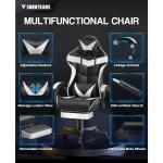 Ergonomic Polar White Reclining Office Gamer Chair 3 | PricZone