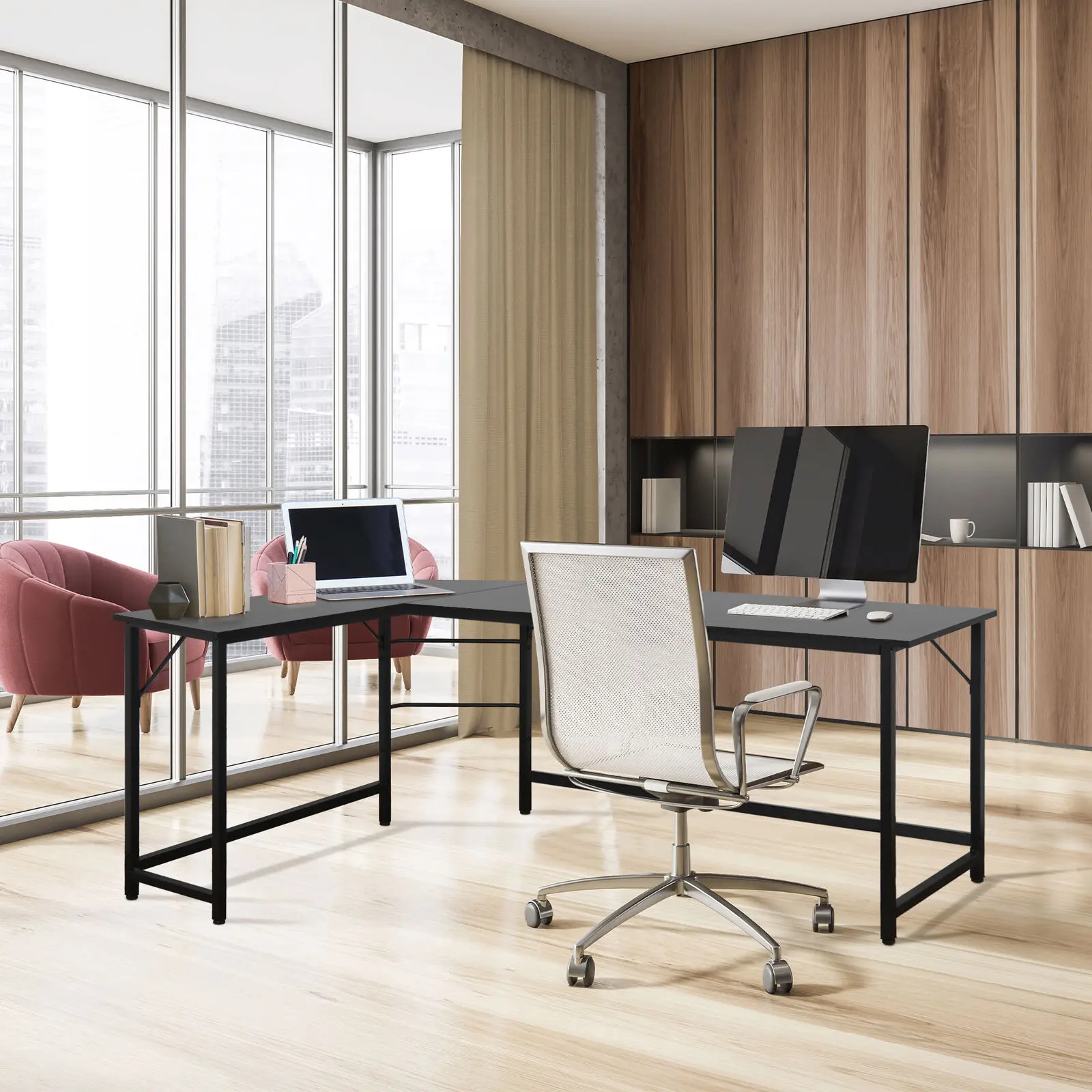 LShaped Gaming Laptop Desk for Office Workstation 4 | PricZone L Shaped Gaming Laptop Desk for Office Workstation 4 | PricZone