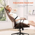 Ergonomic Office Chair with Lumbar Support   Dark Brown 4 | PricZone