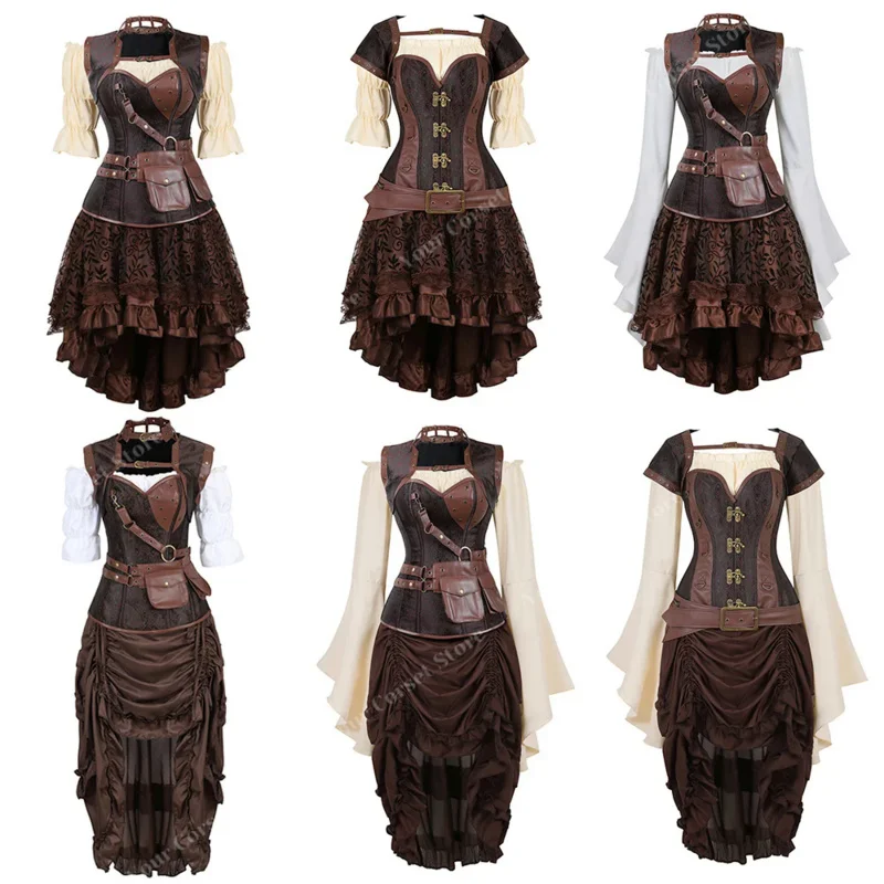 Steampunk Pirate Corset Dress Plus Size Costume 6 | PricZone Steampunk Pirate Corset Dress Plus Size Costume 6 | PricZone