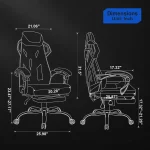 Ergonomic Gaming Chair with Footrest Mesh Back White 2 | PricZone Ergonomic Gaming Chair with Footrest Mesh Back White 2 | PricZone